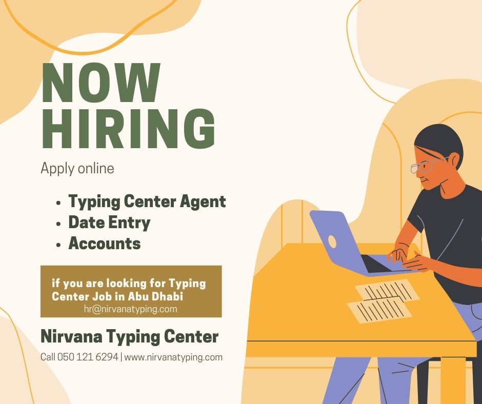 Typing Center Jobs In Abu Dhabi