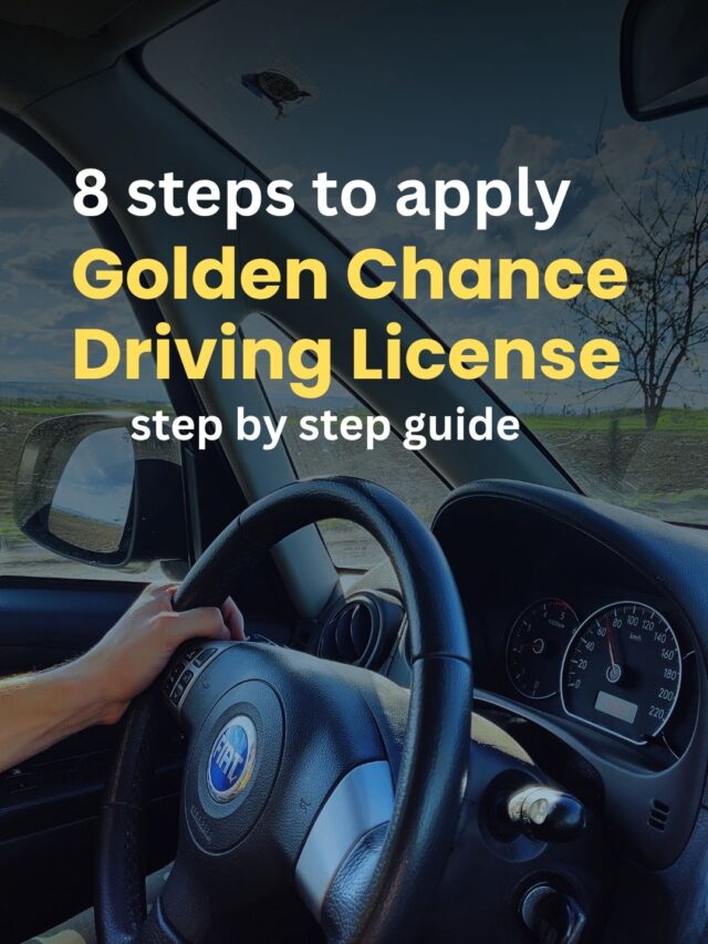 8 Steps to open Golden Chance Driving License